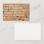 Ich bin das Brot der Life Bible Vers Visitenkarte (Vorne/Hinten)