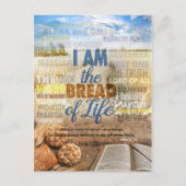 Ich bin das Brot des Lebens, sagte Jesus in Johann Postkarte (Vorderseite)
