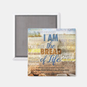 Ich bin das Brot des Lebens, sagte Jesus Magnet (Vorderseite/Rückseite)