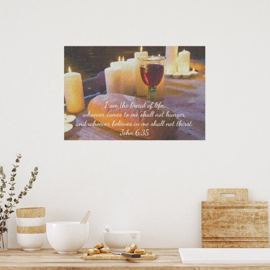 Ich bin das Brot-Lebensgedicht Poster (Küche)