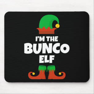 Ich bin das Bunco-Elfen-Familien-Pyjama-Weihnachte Mousepad