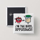 Ich bin das Chef-Apfelmus! Knopf Button (Vorne & Hinten)