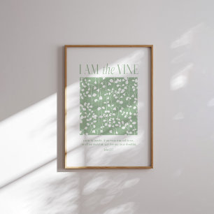 Ich bin das Christliche Vine Poster John 15:5 Schr