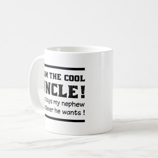 Ich bin das coole Geschenk Onkel-Classic Funny Kaffeetasse (Vorderseite Links)