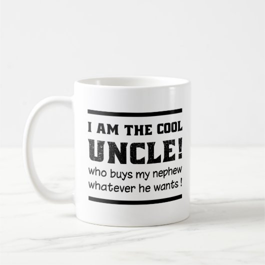 Ich bin das coole Geschenk Onkel-Classic Funny Kaffeetasse (Links)