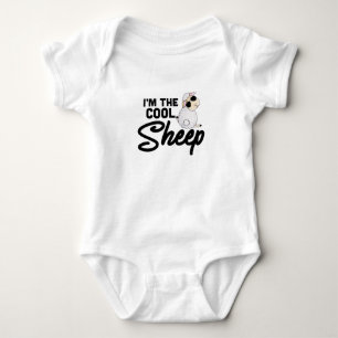 Ich bin das Coole Schaf Lustiger Schaf Baby Bodysu Strampler