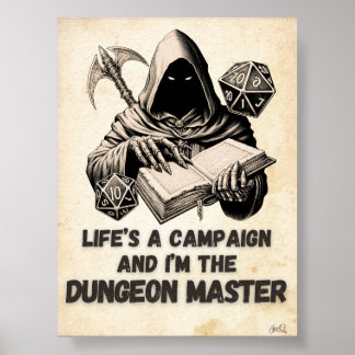 Ich bin das Dungeon Master Gaming Poster