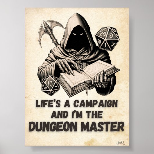 Ich bin das Dungeon Master Gaming Poster (Vorne)