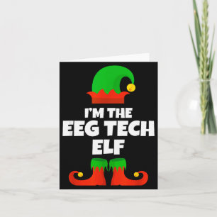Ich bin das EEG-Tech-Elfen-Familien-Pyjama-Weihnac Karte