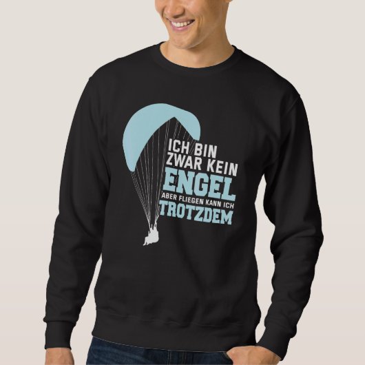 Ich bin das Engel Parachute Sweatshirt (Vorderseite)
