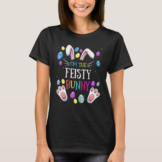 Ich bin das feurige Bunny Matching Family Osterfes T-Shirt (Vorderseite)