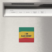 Ich bin das Flag Magnet für schwarze Geschichte (In Situ (Geschirrspüler))