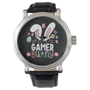 Ich bin das Gamer Bunny Gaming Osterpassende Armbanduhr