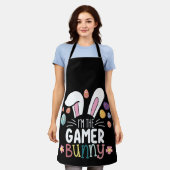 Ich bin das Gamer Bunny Gaming Osterpassende Schürze (Getragen)