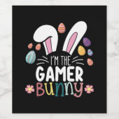 Ich bin das Gamer Bunny Gaming Osterpassende Weinetikett (Einzelnes Label)