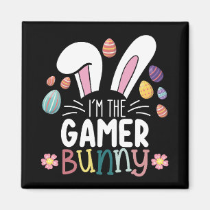 Ich bin das Gamer-Hasen-Gaming-Ostern-Matching Magnet
