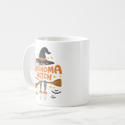 Ich bin das gandma-Hexe-Design Kaffeetasse (Vorderseite Links)