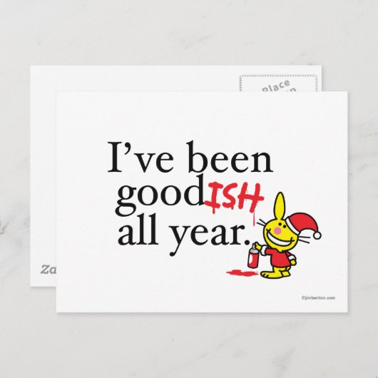 Ich bin das ganze Jahr Goodish gewesen Postkarte (Vorne/Hinten)