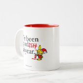 Ich bin das ganze Jahr Goodish gewesen Zweifarbige Tasse (Vorderseite Links)