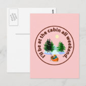 Ich bin das ganze Wochenende in der Kabine Postkarte (Vorne/Hinten)