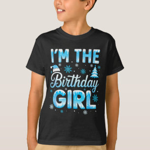 Ich bin das Geburtstagsmädchen Schneeflocken Winte T-Shirt