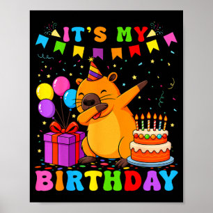 Ich bin das Geburtstagsmädchen Süße Capybara Bday Poster