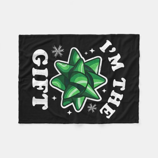 Ich bin das Geschenk - Funny Ugly Weihnachts-Sweat Fleecedecke (Vorderseite (Horizontal))