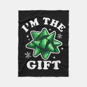 Ich bin das Geschenk - Funny Ugly Weihnachts-Sweat Fleecedecke (Vorderseite)