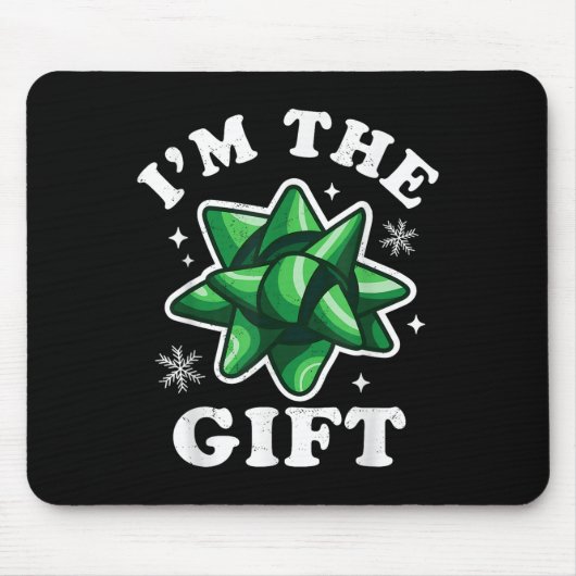 Ich bin das Geschenk - Funny Ugly Weihnachts-Sweat Mousepad (Vorne)