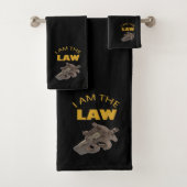 Ich bin das Gesetz mit einem m4a1 Maschinengewehr. Badhandtuch Set (Insitu)