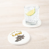 Ich bin das Gesetz mit einem Maschinengewehr von m Getränkeuntersetzer (Seite)