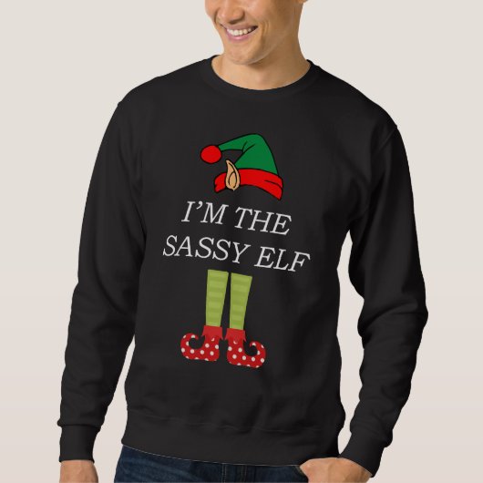 Ich bin das heiße Elf-Weihnachtsfest Sweatshirt (Vorderseite)
