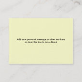 Ich bin das helle (Katzen-) Geschäft oder die Telefonnummerkarte (Rückseite)