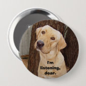 Ich bin das Hören, lieb Button (Vorne & Hinten)
