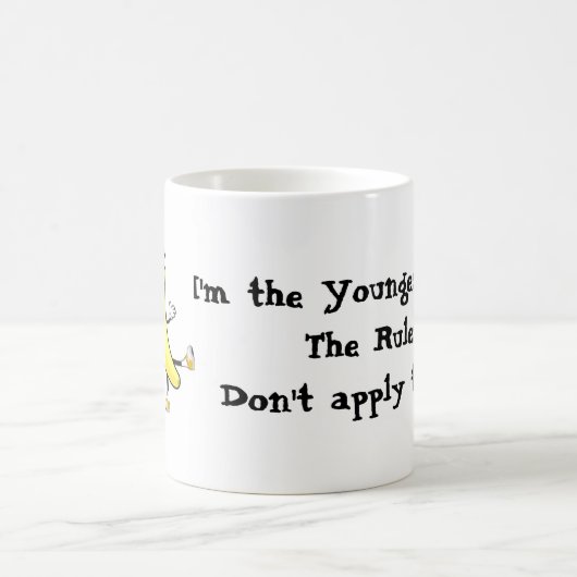 Ich bin das jüngste Kind Die Regeln gelten nicht f Kaffeetasse (Mittel)