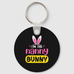 Ich bin das Kindermädchen Bunny Kaninchen Ohren Ei Schlüsselanhänger