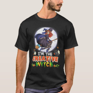Ich bin das kreative HexenHalloween-Flying-Broom-M T-Shirt