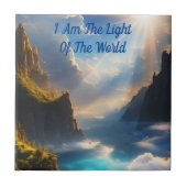 Ich bin das Licht der Welt-Bibel-Verse Fliese (Vorderseite)