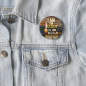 Ich bin das Licht der Welt - John 8:12 Button (Beispiel)