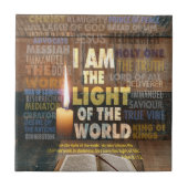 Ich bin das Licht der Welt - John 8:12 Fliese (Vorderseite)