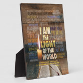 Ich bin das Licht der Welt - John 8:12 Fotoplatte (Seite)