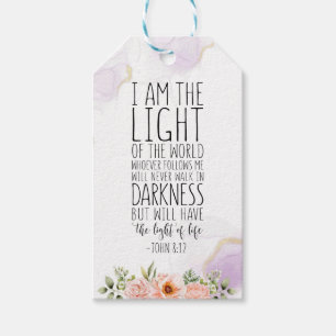 Ich bin das Licht der Welt, John 8:12 Geschenkanhänger