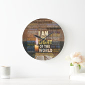 Ich bin das Licht der Welt - John 8:12 Große Wanduhr (Zuhause)