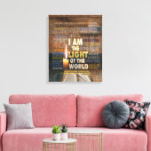 Ich bin das Licht der Welt - John 8:12 Leinwanddruck (Insitu (Wohnzimmer))
