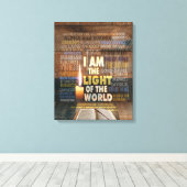 Ich bin das Licht der Welt - John 8:12 Leinwanddruck (Insitu (Holzboden))