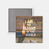 Ich bin das Licht der Welt - John 8:12 Magnet (Vorderseite/Rückseite)