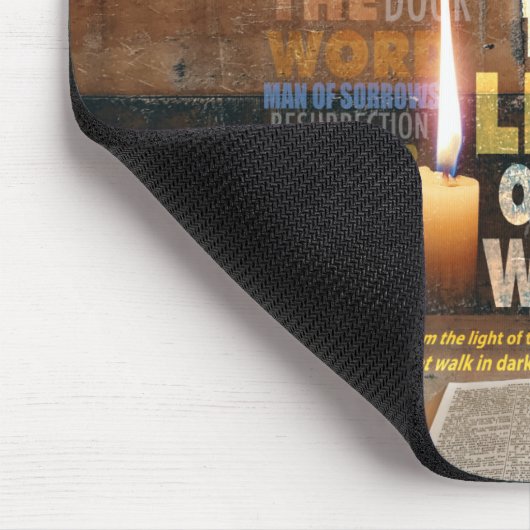 Ich bin das Licht der Welt - John 8:12 Mousepad (Ecke)