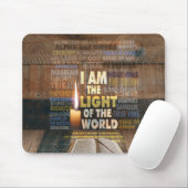 Ich bin das Licht der Welt - John 8:12 Mousepad (Mit Mouse)