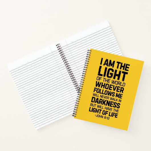 Ich bin das Licht der Welt, John 8:12 Notizblock (Innenseite)