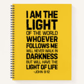 Ich bin das Licht der Welt, John 8:12 Notizblock (Vorderseite)